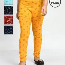 pixie n prince Pack of 5 Girl Floral Print Leggings with Elasticated Waist-picture-15