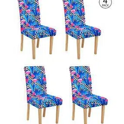 cortina eyelet curtain Pack of 4 Elastic Installation Chair Covers-picture-20