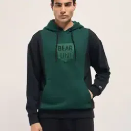 the bear house Men Colour-block Hooded Sweatshirt-picture-39