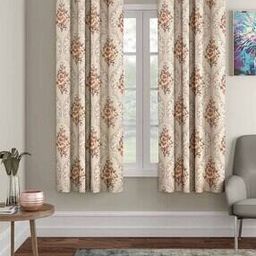 cortina eyelet curtain Pack of 2 Floral Print Window Curtain -picture-31