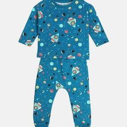 miniklub Boys Geometric Print Cotton T-Shirt & Joggers Set-picture-49