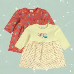 miniklub Girls Pack of 2 Printed Fit & Flare Dresses-picture-28