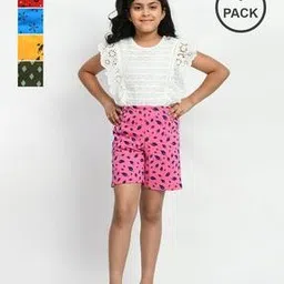 pixie n prince Girls High Rise Regular Fit Shorts-picture-14