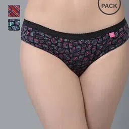 dollar Pack of 3 Printed Assorted Hipster Panties with Elasticated Waistband-picture-31