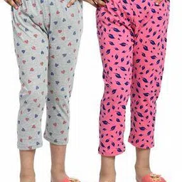pixie n prince Girls High Rise Cotton Printed Capris -picture-33