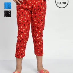 pixie n prince Girls High Rise Cotton Printed Capris image 1