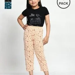 pixie n prince  Girls Pack of 3 Cotton Printed Pyjamas-picture-41