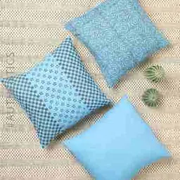 indie picks Set of 3 Handblock Printed Cushion Cover 16" x 16"-picture-51