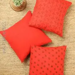 indie picks Set of 3 Handblock Printed Cushion Covers 16" x 16"-picture-19