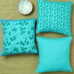 indie picks Set of 3 Handblock Print Cushion Covers 16" x 16"-picture-47