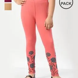 pixie n prince Girls Cotton Printed Leggings  -picture-15