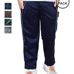 indiweaves Boys Pack of 5 High-Rise Fitted Track Pants-picture-43