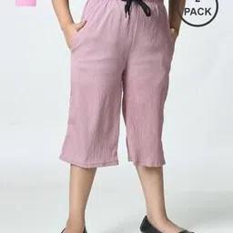 pixie n prince Girls Pack of 2 High-Rise Loose Capris-picture-35