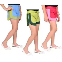 pixie n prince Girls Pack of 3 Regular Fit Hot Pants Shorts-picture-23