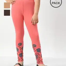pixie n prince  Girls Pack of 3 Floral Print Leggings-picture-15