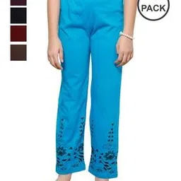 pixie n prince Pack of 5 Girls Cotton Printed Pyjamas -picture-41