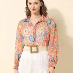 u.s. polo assn. Women Floral Regular Fit Shirt image 1