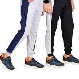 pixie n prince Boys Pack of 2 High Rise Cotton Track Pants-picture-25