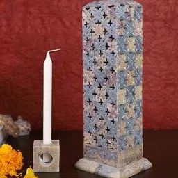 aapno rajasthan Religious Stone Candle Holder-picture-52
