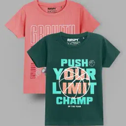 raspy  Boys Cotton Regular Fit Graphic T-shirt image 1