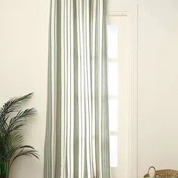 Preshrunk South Cotton Striped Door Curtain-image-81