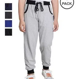 indiweaves Pack of 5 High-Rise Joggers with Drawstring Waist-picture-46