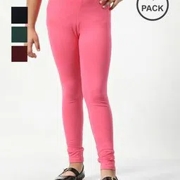 kayu Pack of 4 Girls Leggings with Elasticated Waist-picture-49