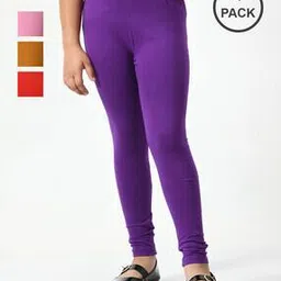 kayu Pack of 4 Girls Leggings with Elasticated Waist-picture-41