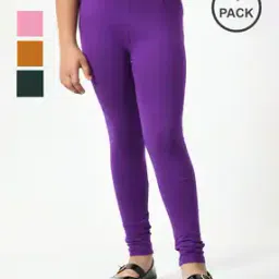 kayu Pack of 4 Girls Leggings with Elasticated Waist-picture-52