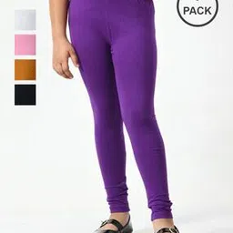 kayu Pack of 5 Girls Leggings with Elasticated Waist-picture-15