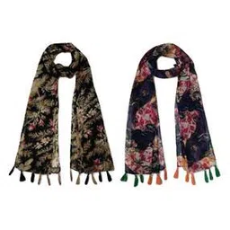 stole villa Pack of 2 Women Cotton Printed Scarf -picture-37
