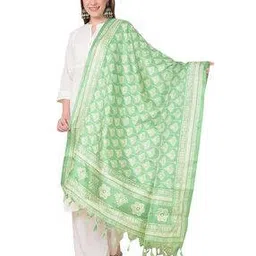 a r silk dupatta hub Tassaled Indian Print Dupatta-picture-28