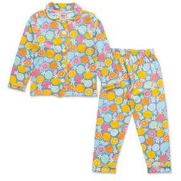 baby's pride Girls Floral Nightwear Set-picture-21