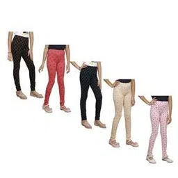 Pack of 5 Graphic Print Leggings-image-4