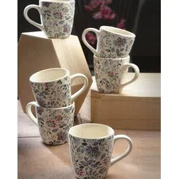 arrabi Floral Print Handcrafted Stoneware Tea Cups-picture-10