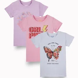 gini & jony  Girls Round Neck Short Sleeve Top image 1