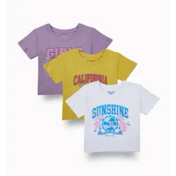 gini & jony  Girls Round Neck Short Sleeve Top image 1