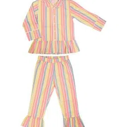 zunzu Striped Lounge Top & Pants Set-picture-21