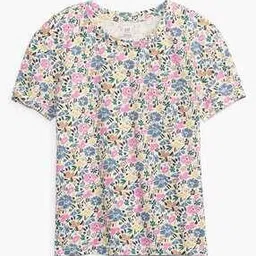 gap kids Floral Print Round-Neck T-Shirt with Patch Pocket-picture-28