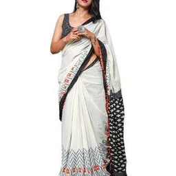 shivanya handicrafts Handblock Print Saree with Contrast Border-picture-46