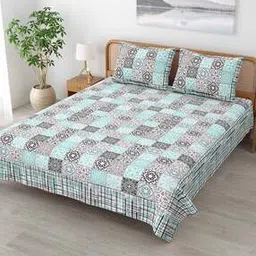mafatlal Pure Cotton Hand Printed Jaipuri King Size Bedsheet-picture-20