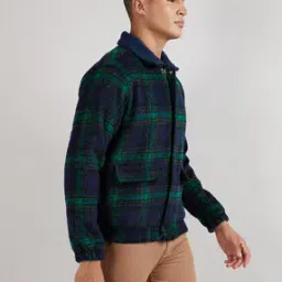 campus sutra Checked Bomber Jacket with Flap Pockets-picture-49