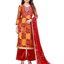 manvaa Floral Print Unstitched Dress Material-picture-53