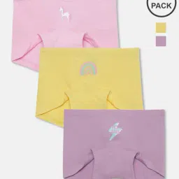 mackly Pack of 3 Printed Boyshorts with Elasticated Waist image 1