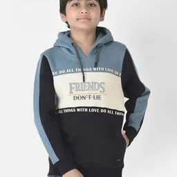 crimsoune club Typographic Print Hoodie with Ribbed Hems-picture-33