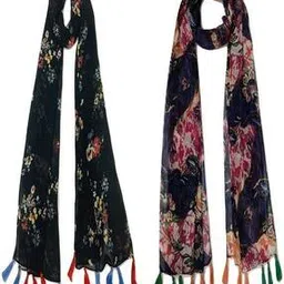 stole villa Pack of 2 Women Floral Print Scarfs-picture-14