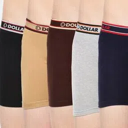 dollar bigboss Pack of 5 Men Solid Combed Cotton Classy Trunks-picture-32