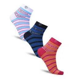 dollar Pack of 3 Striped Liner Socks-picture-22
