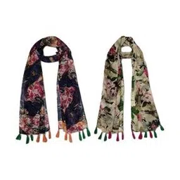 stole villa Women Floral Cotton Scarf -picture-46