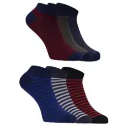 usoxo Men Pack of 6 Striped Knitted Socks-picture-50